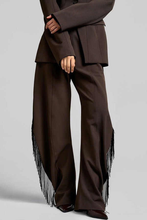 Bianca Fringed Barrel Leg Pants from The Frankie Shop