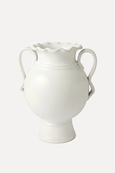 Soft White Ianthe Vase from Balu London