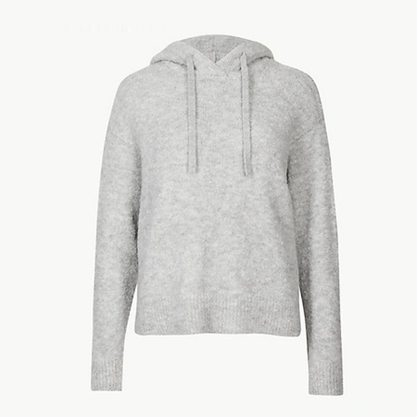 Textured Hooded Jumper