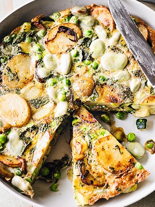 Courgette, Pea & Broad Bean Tortilla