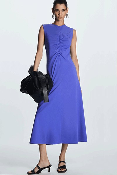 Slim Fit Gathered Dress