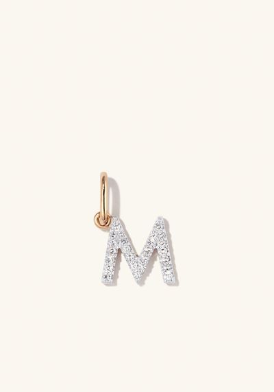 Diamond Letter Charm 