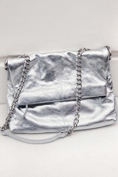 Perrie Chain Leather Crossbody Bag