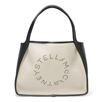Faux Leather-Trimmed Printed Canvas Tote from Stella McCartney