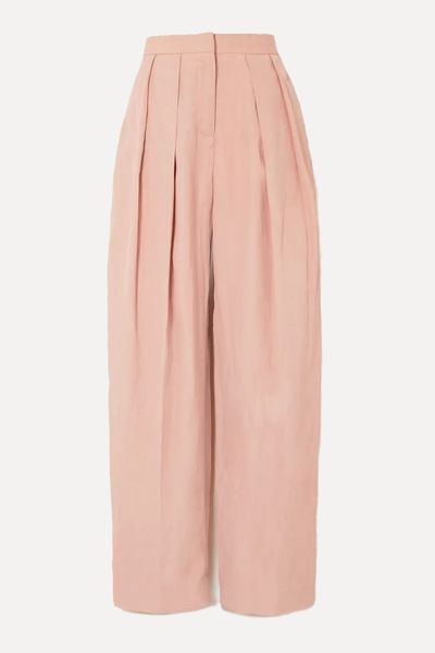 Pleated Woven Straight-Leg Pants from Stella McCartney