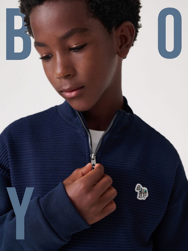 Textured Zip Neck Sweatshirt from Paul Smith