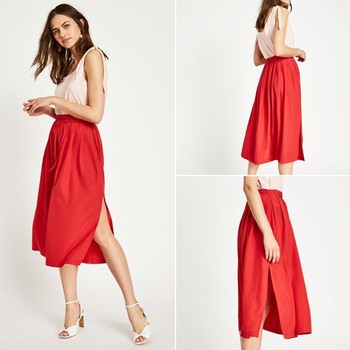 Tibshelf Textured Midi Skirt