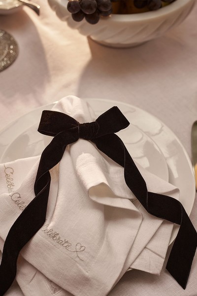 Ribbon Napkin Bows from  The White Company