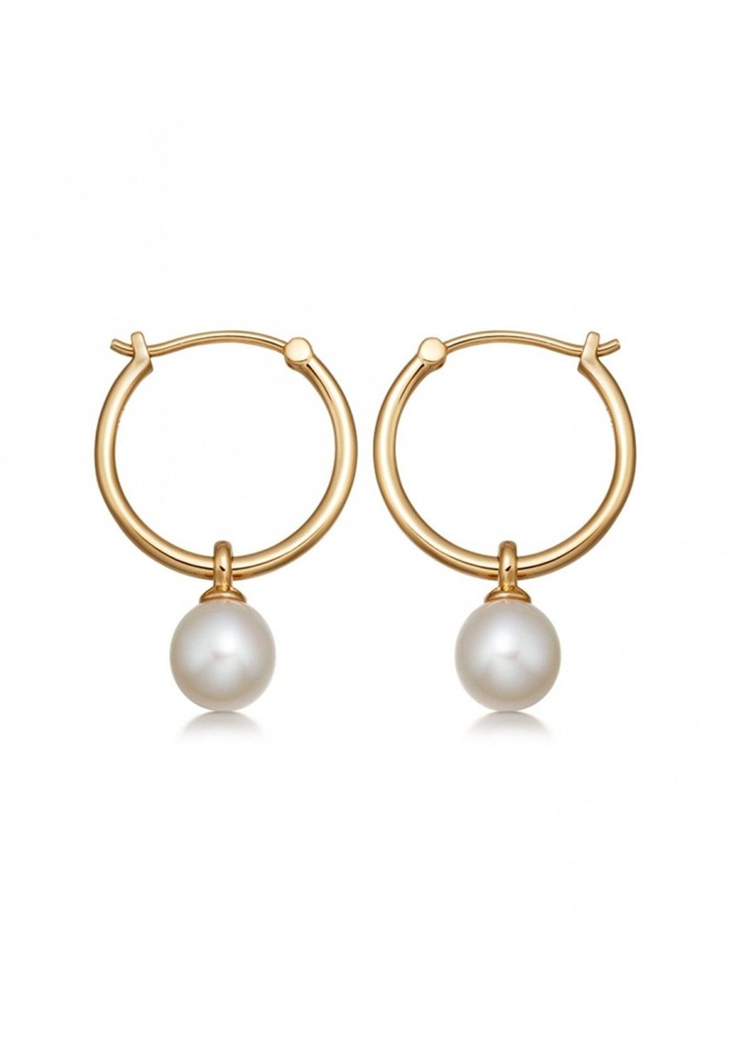 Vera Pearl Drop Hoop Earrings from Astley Clark