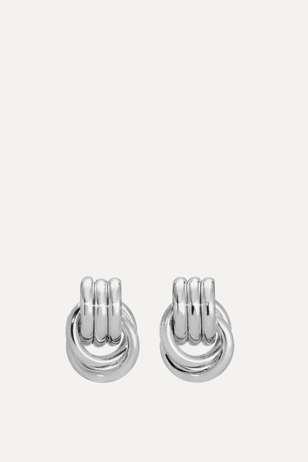 Baby Knot Silver-Plated Brass Earrings from HEAVEN MAYHEM 