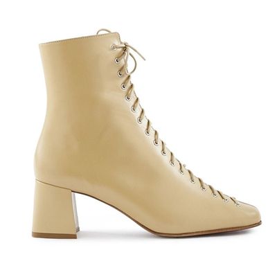 Becca Cream Leather Boots from By Far