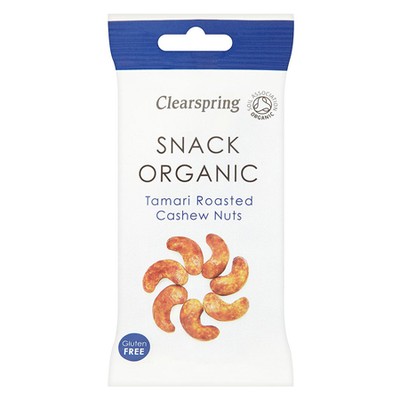 Gluten Free Organic Tamari Roasted Cashew Nuts from Clearspring