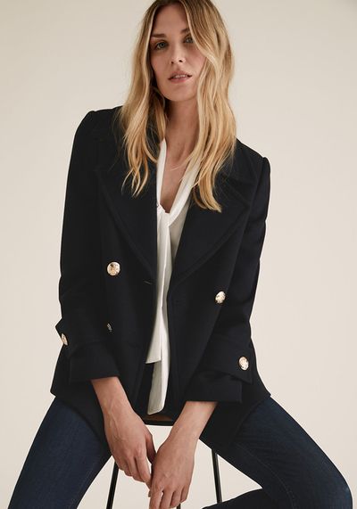 Pea Coat With Wool