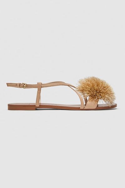 Pom Pom Sandals from Zara