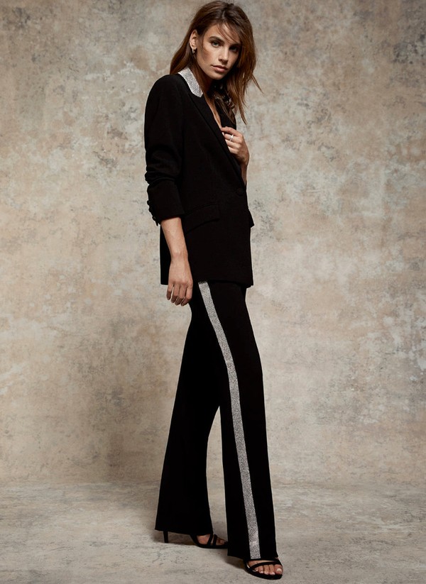 Black Embellished Trousers