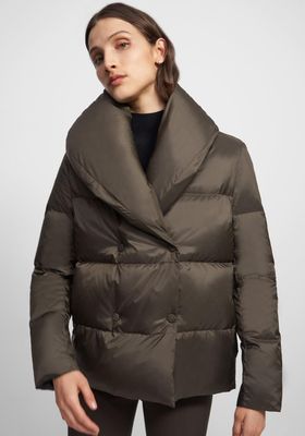 Shawl Puffer Jacket In Reversible Quilt