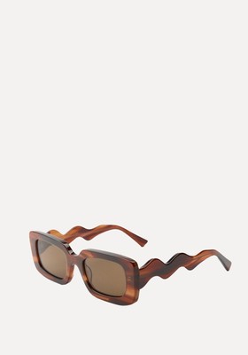 Rectangular Acetate Sunglasses 