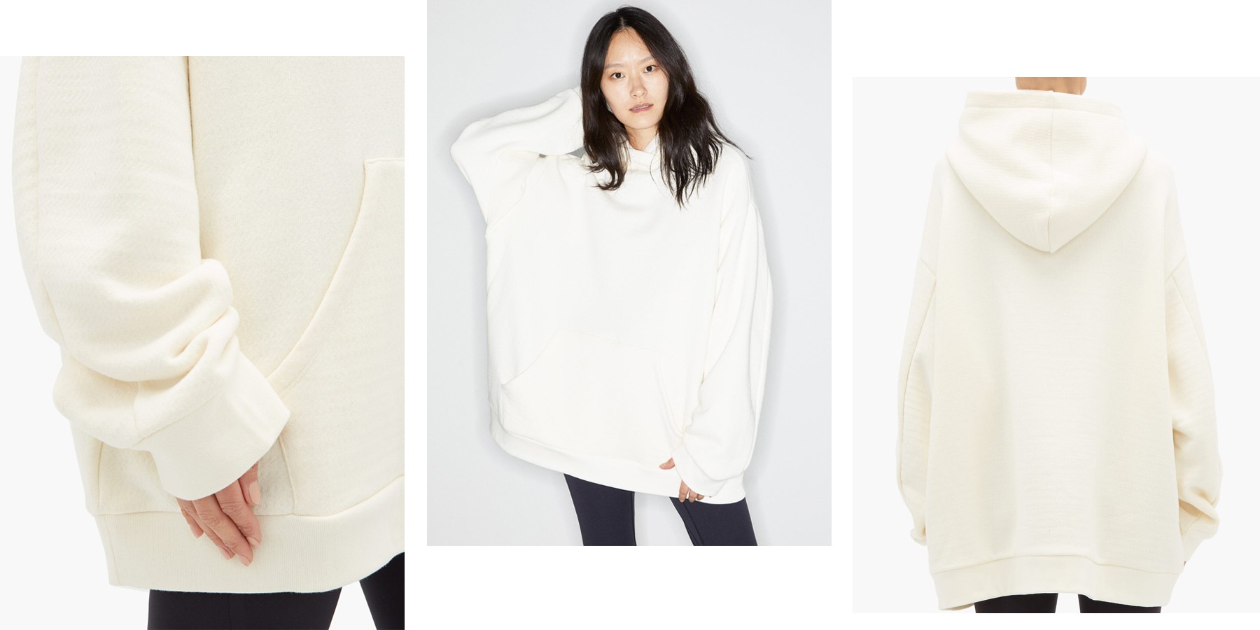 Oversized Cotton-Jersey Hooded Sweatshirt, £250 | Raey