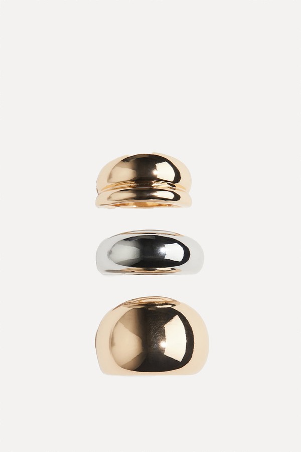 Set Of 3 Chunky Rings from H&M