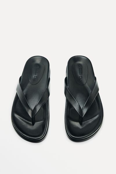 Leather Strap Sandals from Massimo Dutti