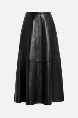 Jacqueline Leather Midi Skirt  from Iris & Ink