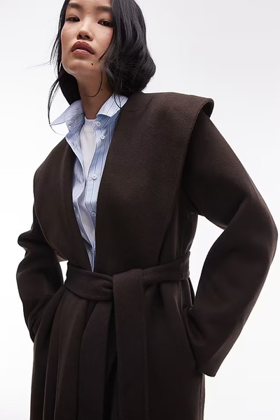 Clean Top Collar Leather Look Trench from arket