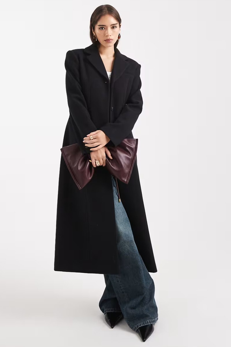  Longline Formal Coat With Nipped Waist from ASOS DESIGN
