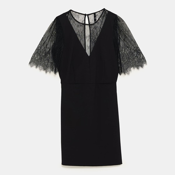Contrast Lace Dress Details from Zara