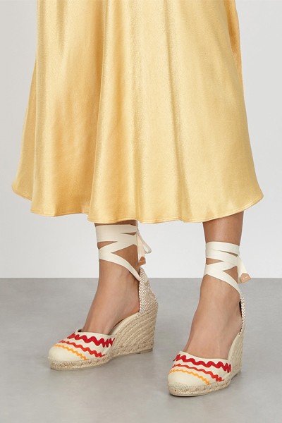 Craby 90 Ecru Canvas Espadrille Pumps from Castañer 