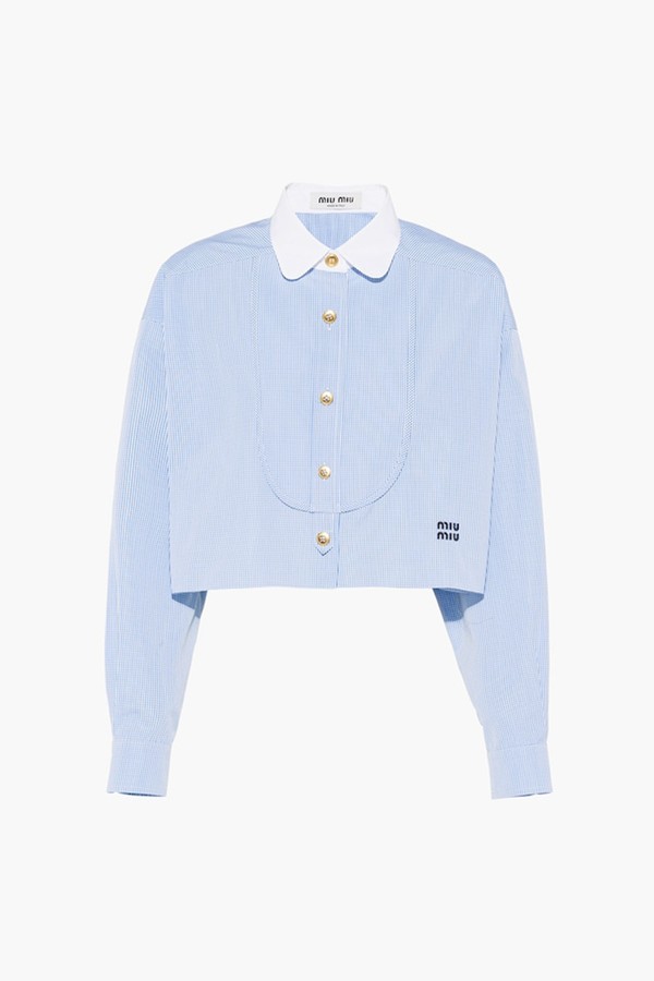 Gingham Check Shirt from Miu Miu