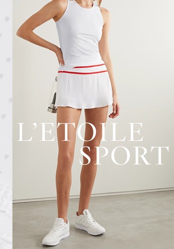 Mesh-Paneled Stretch-Jersey Tank from L’Etoile Sport