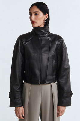 Cropped Leather Jacket from & Other Stories