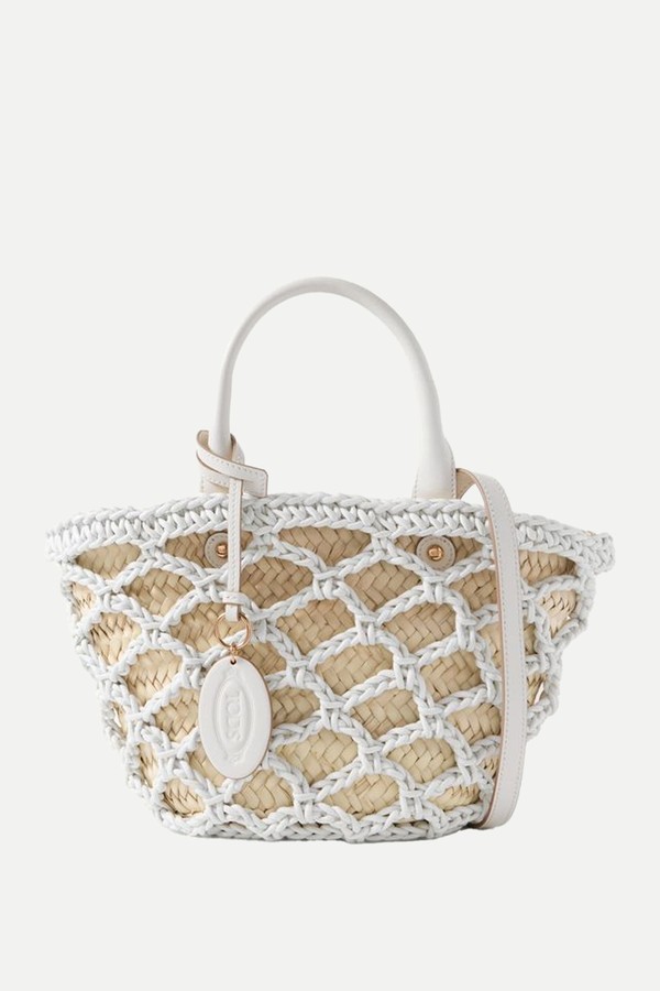 Woven Leather And Raffia Tote from Tod's 