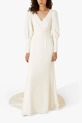 Button Sleeve Maxi Wedding Dress from Monsoon