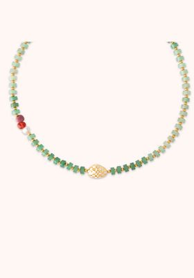 Ocean Beaded Necklace in Gold from Astrid & Miyu
