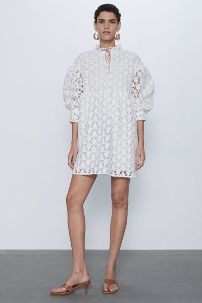 Textured Weave Mini Dress from Zara