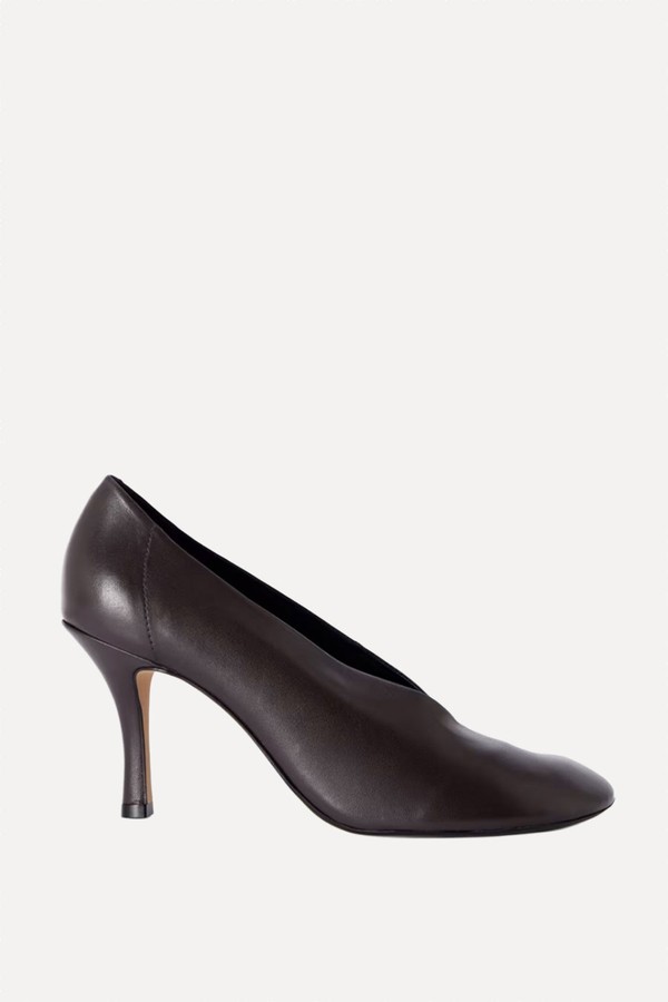 Alexandras Leather Round Toe High Heel Court Shoes from John Lewis 