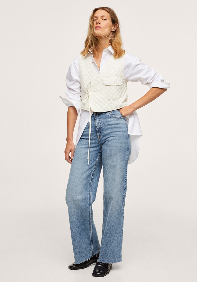 High-Waist Wideleg Jeans from Mango