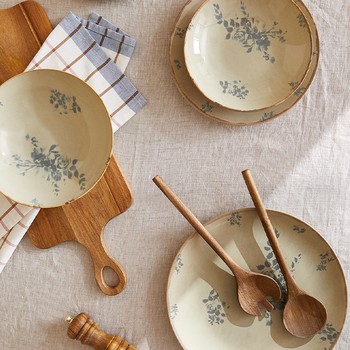 Aged Stoneware Floral Print Tableware from Zara Home