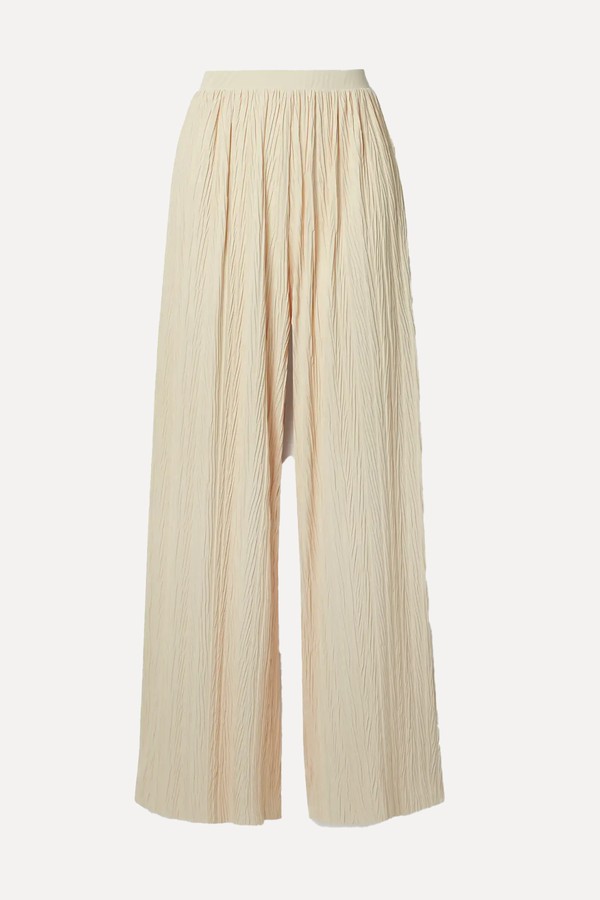 Leisure Alfonsa Plissé-Crepe Wide-Leg Pants from Max Mara