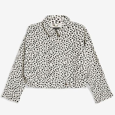 Monochrome Leopard Print Shacket from Topshop