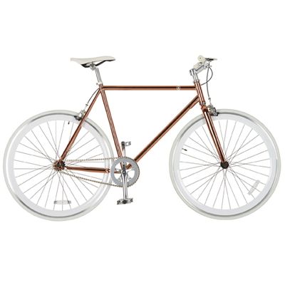 Mallow Single Speed City Bike In Copper With White Wheels