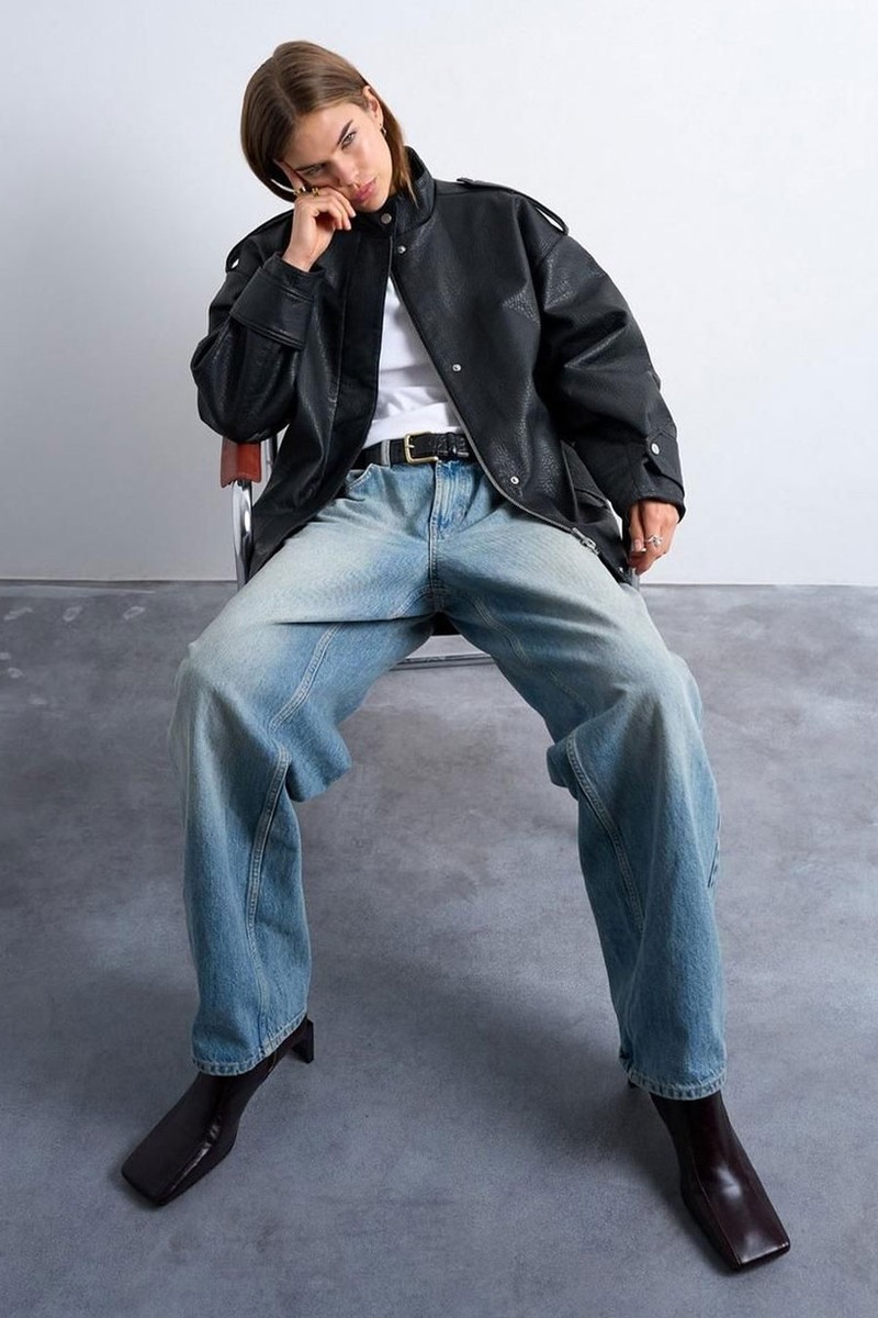 Belted Funnel Bomber Jacket from Topshop