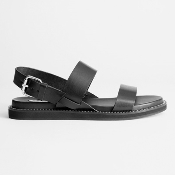 Diagonal Slingback Leather Sandals from & Other Stories