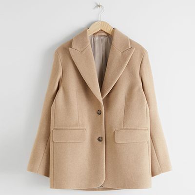 Oversized Wool Blend Tailored Blazer from & Other Stories