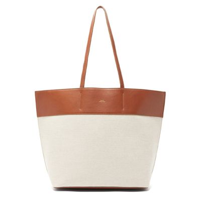Totally Canvas & Leather Tote Bag from A.P.C.
