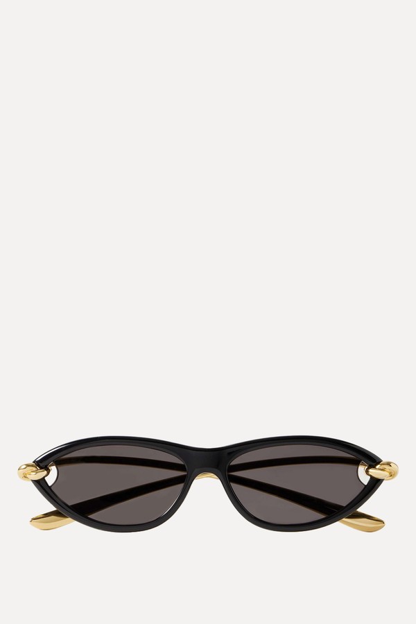 New Knot Cat-Eye Acetate & Gold-Tone Sunglasses from BOTTEGA VENETA EYEWEAR
