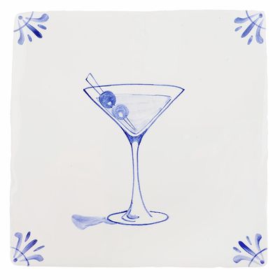 Extra Dirty Martini Delft Tile