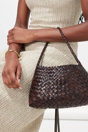 Santa Rosanna Small Woven-Leather Shoulder Bag, £298 | Dragon Diffusion