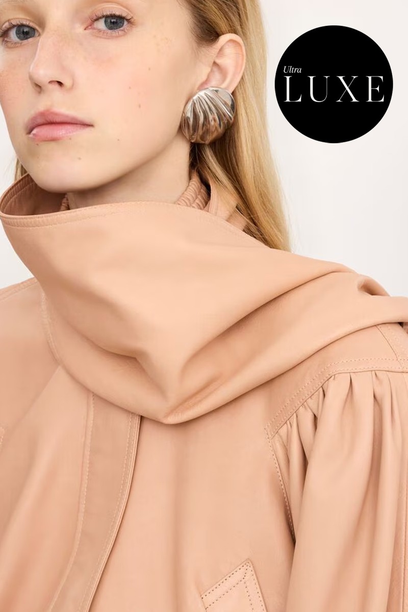 Cropped Scarf Leather Jacket from Chloé
